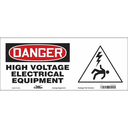 Condor Safety Sign, 17" Wx7" H, 0.004" Thickness, 479T05 479T05