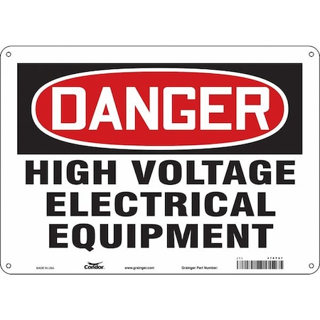 Condor Safety Sign, 10 in Height, 14 in Width, Aluminum, Horizontal Rectangle, English, 479T07 479T07