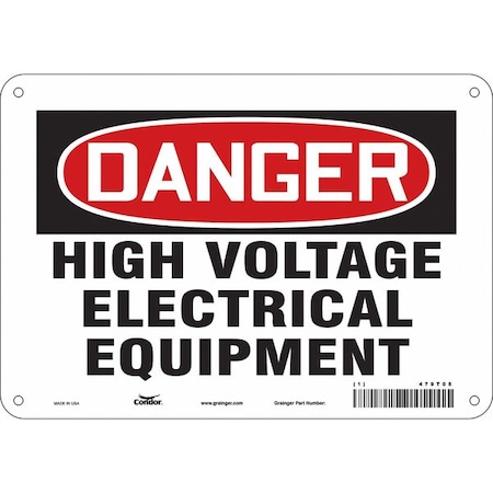 Condor Safety Sign, 7 in Height, 10 in Width, Polyethylene, Vertical Rectangle, English, 479T08 479T08