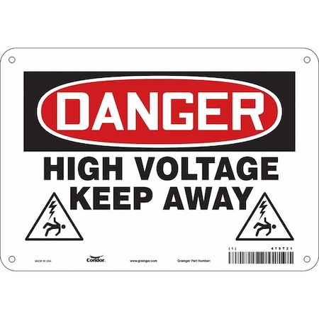 Condor Safety Sign, 7 in Height, 10 in Width, Aluminum, Vertical Rectangle, English, 479T21 479T21