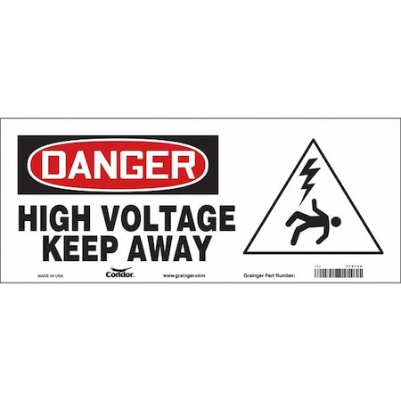 Condor Safety Sign, 17" Wx7" H, 0.004" Thickness, 479T38 479T38