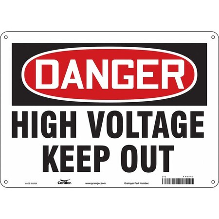 Condor Safety Sign, 14" Wx10" H, 0.010" Thickness, 479T67 479T67