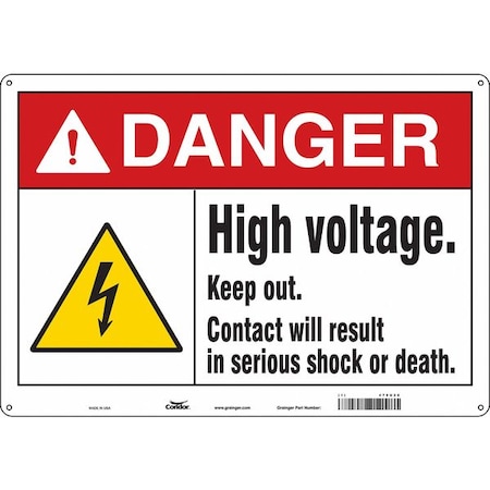 Condor Safety Sign, 20" Wx14" H, 0.055" Thickness, 479U28 479U28