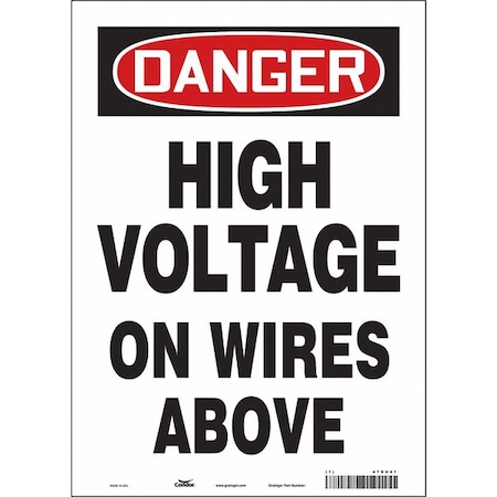 Condor Safety Sign, 14 in Height, 10 in Width, Vinyl, Vertical Rectangle, English, 479U41 479U41