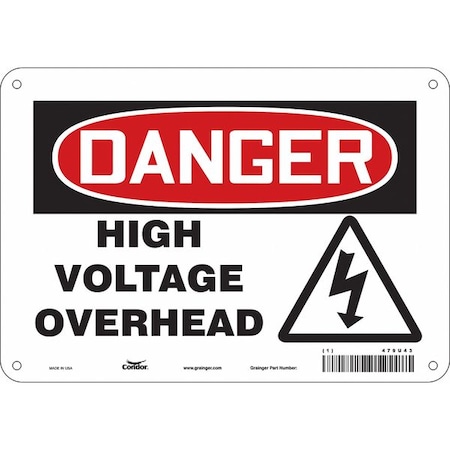 Condor Safety Sign, 7 in Height, 10 in Width, Aluminum, Vertical Rectangle, English, 479U43 479U43