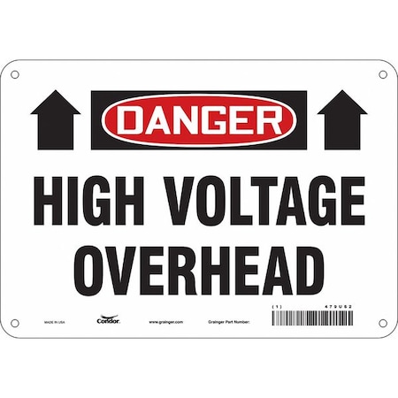 Condor Safety Sign, 7 in Height, 10 in Width, Aluminum, Vertical Rectangle, English, 479U62 479U62