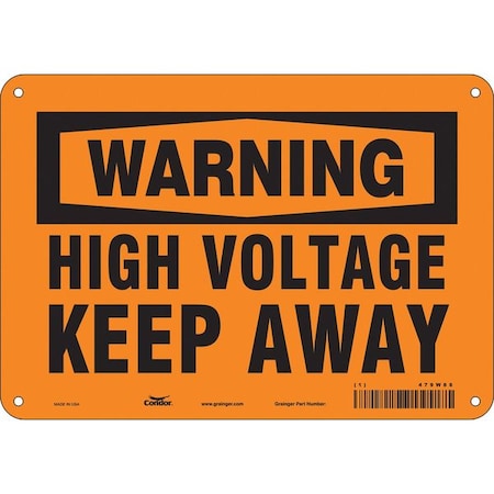 Condor Safety Sign, 7 in Height, 10 in Width, Aluminum, Vertical Rectangle, English, 479W88 479W88