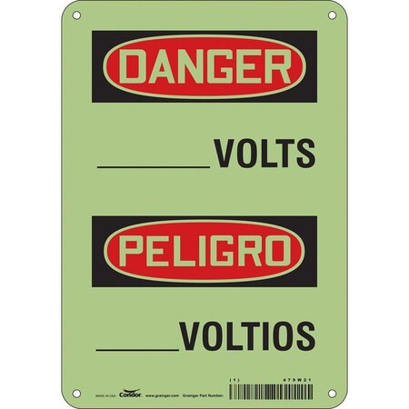 Condor Safety Sign, 7" Wx10" H, 0.070" Thickness, 479W21 479W21