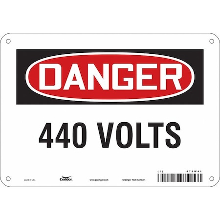 Condor Safety Sign, 7 in Height, 10 in Width, Aluminum, Vertical Rectangle, English, 479W41 479W41
