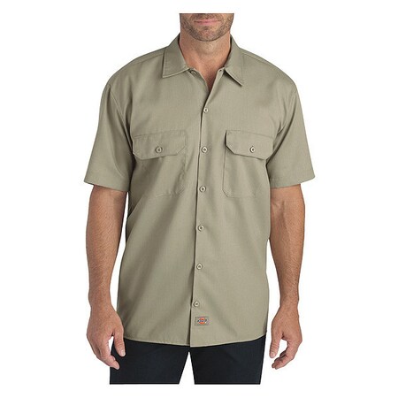 Dickies Short Sleeve Work Shirt, Mens, L WS675DS | Zoro