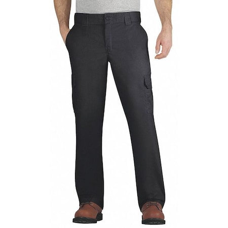 Dickies Men's Work Pants, 2XL/3XL, Black, 65% Polyester/35% Cotton Twill WP95BK 46 32