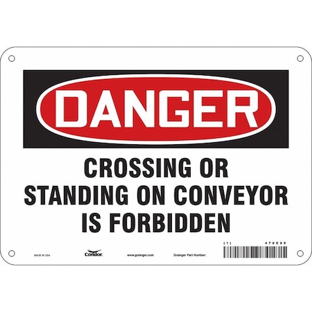 Condor Safety Sign, 7 in Height, 10 in Width, Aluminum, Vertical Rectangle, English, 479C96 479C96