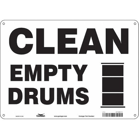 Condor Safety Sign, 10 in Height, 14 in Width, Aluminum, Horizontal Rectangle, English, 470D71 470D71