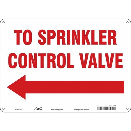Condor Safety Sign, 10 in Height, 14 in Width, Aluminum, Horizontal Rectangle, English 470D01
