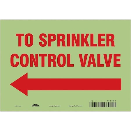 Condor Safety Sign, 7 in Height, 10 in Width, Glow Vinyl, Vertical Rectangle, English 470D02