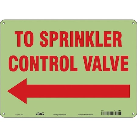 Condor Safety Sign, 10 in Height, 14 in Width, Polyethylene, Horizontal Rectangle, English 470D05