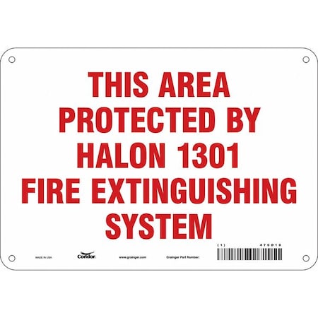Condor Safety Sign, 10" W, 7" H, 0.032" Thickness 470D10