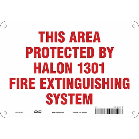 Condor Safety Sign, 7 in Height, 10 in Width, Polyethylene, Vertical Rectangle, English 470D12