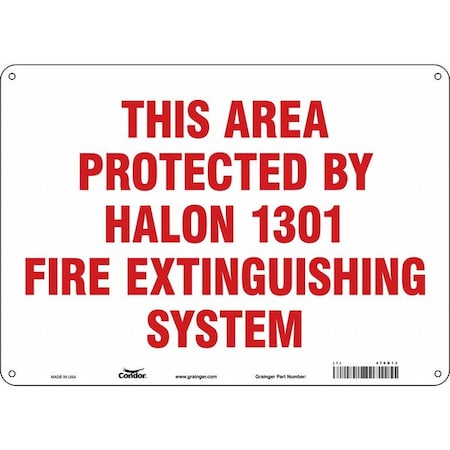 Condor Safety Sign, 14" W, 10" H, 0.055" Thickness 470D13