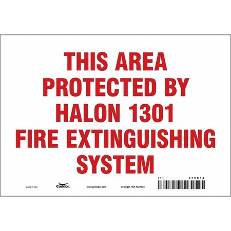 Condor Safety Sign, 10" W, 7" H, 0.004" Thickness 470D14