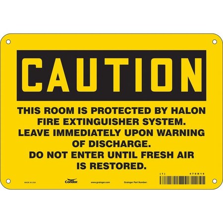 Condor Safety Sign, 10" W, 7" H, 0.032" Thickness 470D16