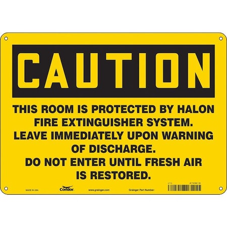 Condor Safety Sign, 14" W, 10" H, 0.055" Thickness 470D19