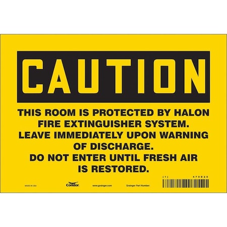 Condor Safety Sign, 10" W, 7" H, 0.004" Thickness 470D20
