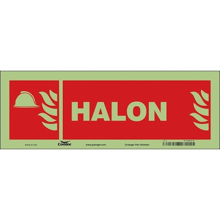 Condor Safety Sign, 5 in Height, 14 in Width, Glow Vinyl, Vertical Rectangle, English 470D22
