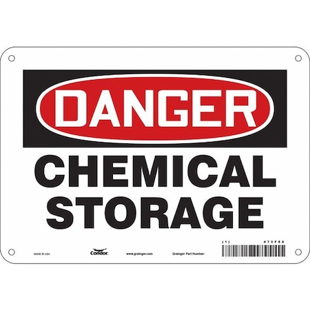 Condor Safety Sign, 7 in Height, 10 in Width, Polyethylene, Vertical Rectangle, English, 470F88 470F88