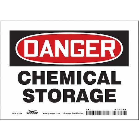 Condor Safety Sign, 5 in Height, 7 in Width, Vinyl, Horizontal Rectangle, English, 470F90 470F90