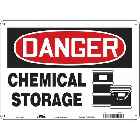 Condor Safety Sign, 10 in Height, 14 in Width, Aluminum, Horizontal Rectangle, English, 470F94 470F94