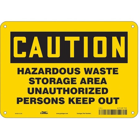 Condor Safety Sign, 7 in Height, 10 in Width, Aluminum, Vertical Rectangle, English, 470F78 470F78