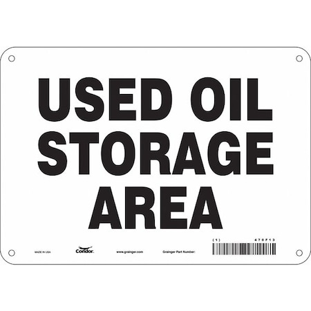 Condor Safety Sign, 7 in Height, 10 in Width, Polyethylene, Vertical Rectangle, English, 470F13 470F13