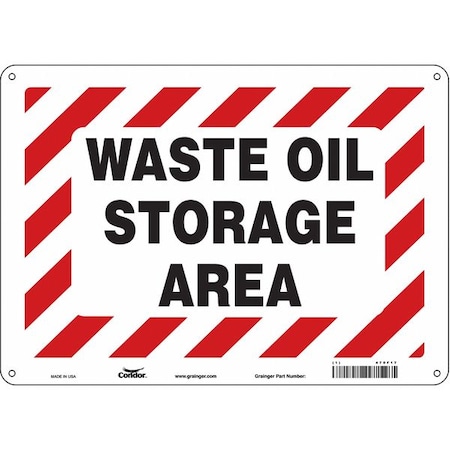 Condor Safety Sign, 10 in Height, 14 in Width, Aluminum, Horizontal Rectangle, English, 470F17 470F17