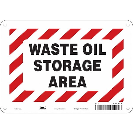 Condor Safety Sign, 7 in Height, 10 in Width, Polyethylene, Vertical Rectangle, English, 470F18 470F18