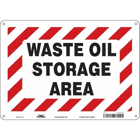 Condor Safety Sign, 10 in Height, 14 in Width, Polyethylene, Horizontal Rectangle, English, 470F19 470F19