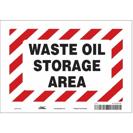 Condor Safety Sign, 7 in Height, 10 in Width, Vinyl, Vertical Rectangle, English, 470F20 470F20