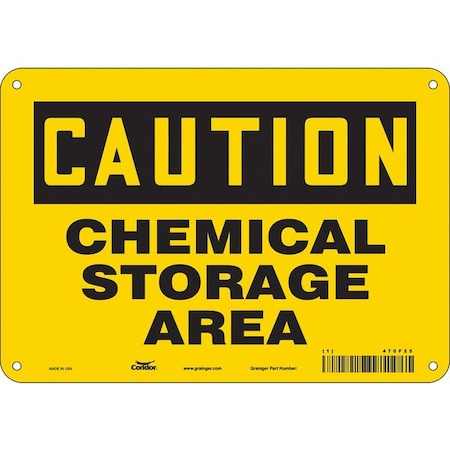 Condor Safety Sign, 7 in Height, 10 in Width, Polyethylene, Vertical Rectangle, English, 470F25 470F25