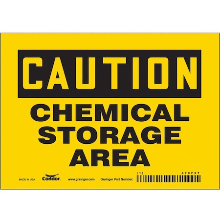 Condor Safety Sign, 5 in Height, 7 in Width, Vinyl, Horizontal Rectangle, English, 470F27 470F27