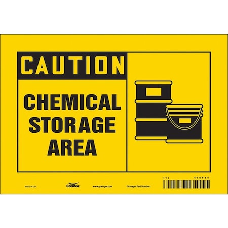 Condor Safety Sign, 7 in Height, 10 in Width, Vinyl, Vertical Rectangle, English, 470F36 470F36