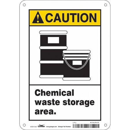Condor Safety Sign, 10 in Height, 7 in Width, Polyethylene, Horizontal Rectangle, English, 470F47 470F47