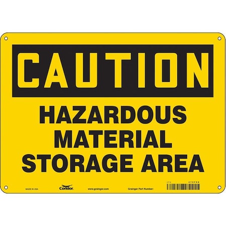 Condor Safety Sign, 10 in Height, 14 in Width, Aluminum, Horizontal Rectangle, English, 470F58 470F58