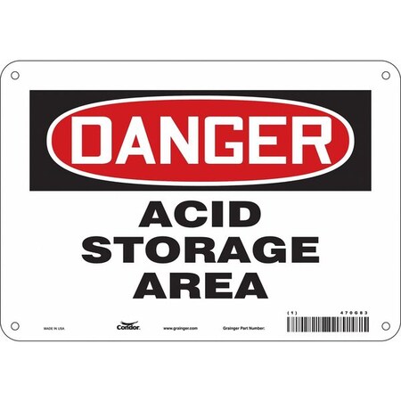 Condor Safety Sign, 7 in Height, 10 in Width, Aluminum, Vertical Rectangle, English, 470G83 470G83