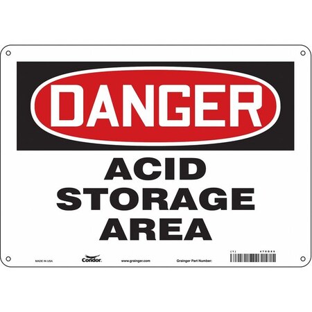 Condor Safety Sign, 10 in Height, 14 in Width, Polyethylene, Horizontal Rectangle, English, 470G86 470G86