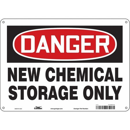Condor Safety Sign, 10 in Height, 14 in Width, Polyethylene, Horizontal Rectangle, English, 470G74 470G74