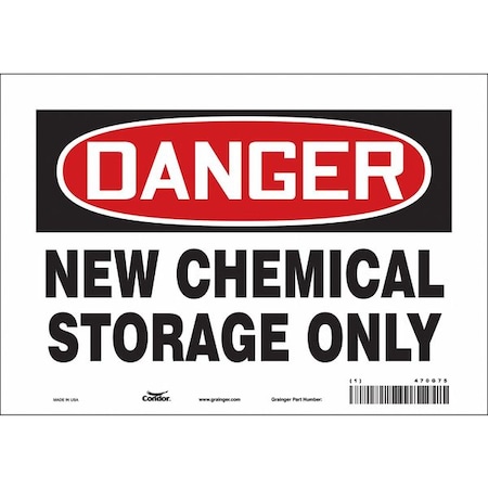 Condor Safety Sign, 7 in Height, 10 in Width, Vinyl, Vertical Rectangle, English, 470G75 470G75