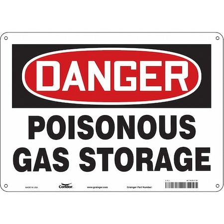 Condor Safety Sign, 10 in Height, 14 in Width, Aluminum, Horizontal Rectangle, English, 470G78 470G78