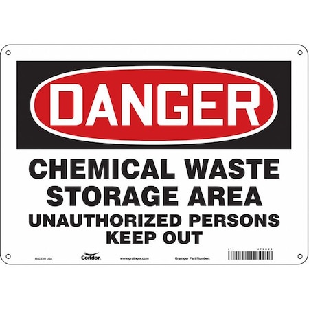 Condor Safety Sign, 10 in Height, 14 in Width, Aluminum, Horizontal Rectangle, English, 470G25 470G25