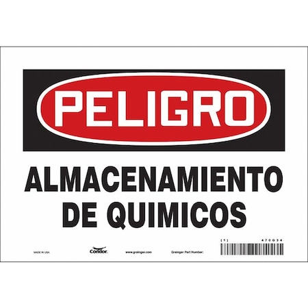 Condor Safety Sign, 10" W, 7" H, 0.004" Thickness 470G34