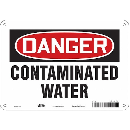 Condor Safety Sign, 7 in Height, 10 in Width, Aluminum, Vertical Rectangle, English, 470H79 470H79